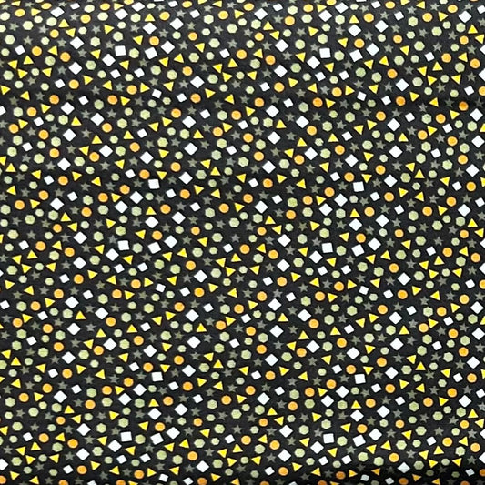 Moda Sew Happy Canvas Big Dots Gold Metallic Black