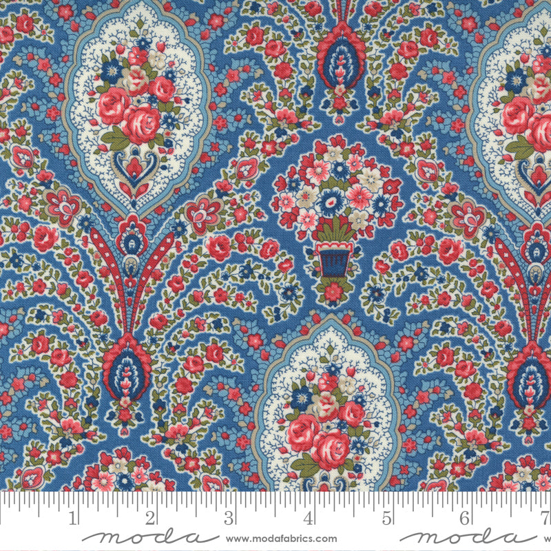 M1493015 Medium Blue & Red Paisley Bouquet