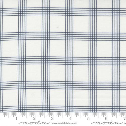 M55262 11 Plaid Navy on Cream